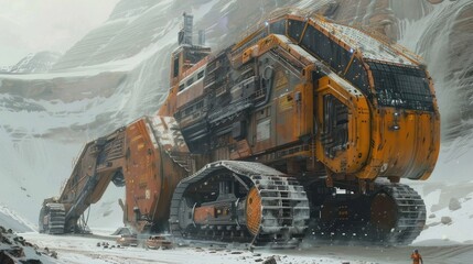 Bio-Mechanical Excavators Revolutionizing Eco-Friendly Colony Construction in Transgalactic Human Expedition