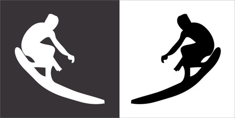 Illustration vector graphics of surf icon