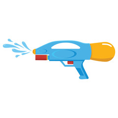 Water gun toy flat vector