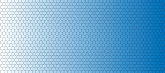 Abstract blue vector banner with hexagon grid. Seamless pattern background	 - obrazy, fototapety, plakaty