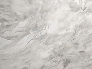 White marble pattern with curly grey and black veins. Abstract texture and background created with AI.