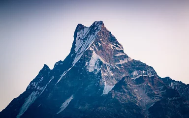 Photo sur Plexiglas Annapurna Landscape view of Mount Machhapuchre range in Nepal. 