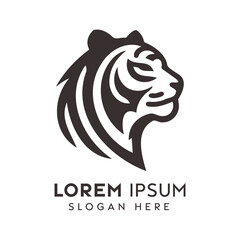Elegant Monochrome Lion Logo Design for Corporate Branding Identity