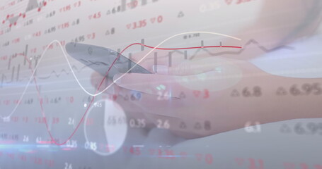 Image of mathematical equations over scope scanning