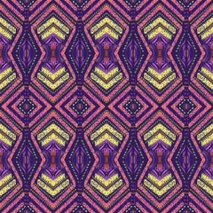 Geometric ethnic oriental ikat seamless pattern traditional design for background, carpet, wallpaper, clothing, wrapping, batik, fabric, vector illustration embroidery style.