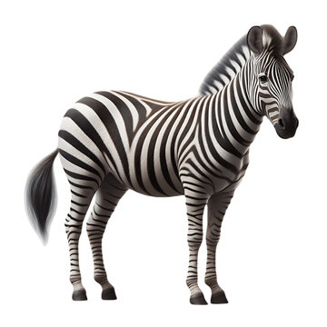 Magnificent Zebra PNG: Impressive Digital Rendering of Wild Animal - Zebra PNG Image, Zebra Transparent Background
