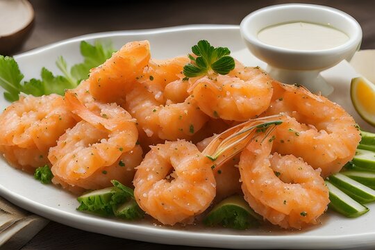 fried shrimp with garlic