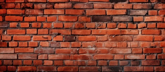 Vibrant Red Brick Wall Texture Background with Detailed Rough Surface for Urban Design Projects