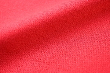 red cotton texture color of fabric textile industry, abstract image for fashion cloth design background