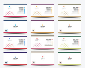 White color double sided business card design, Visiting card, Unique business card design, Business card use for business and personal, Color variation business card, Modern business card design.