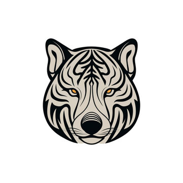 The wild life tiger lion wolve vector illustration
