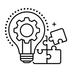 Exploring developing unconventional solutions  concept, Creative Problem Solving vector design, Boosting productivity abilities Symbol, business motivation Sign Enterprise impetus stock illustration