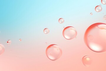 Bubble texture of gurgling water on a pastel background