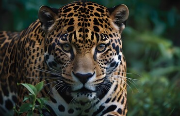 Obraz premium Wildlife animals and their amazing beauty, Jaguar in nature.