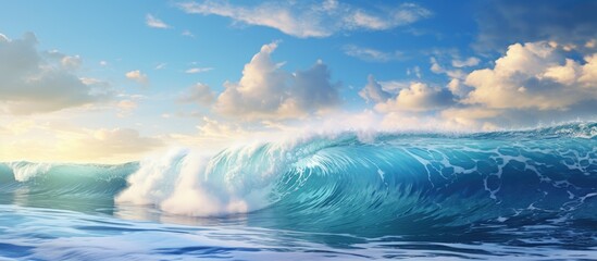 The Power and Beauty of a Massive Ocean Wave Crashing on Rocky Shoreline