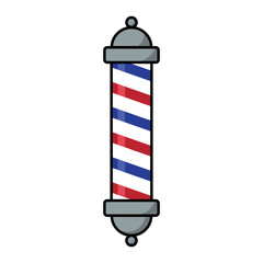 black vector barber pole icon on white background