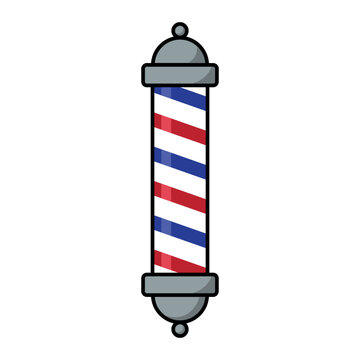black vector barber pole icon on white background