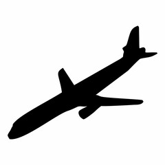 illustration or silhouette of an airplane