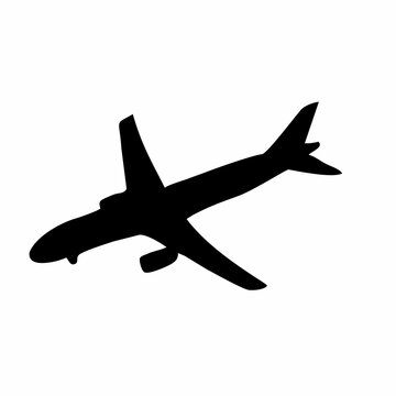 illustration or silhouette of an airplane