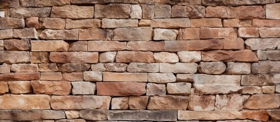 Rough and Earthy Stone Wall Texture with Brown and Tan Shades