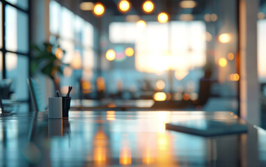 Abstract blurred office hall interior and meeting room