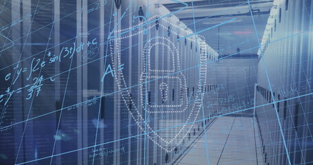 Image of data processing over computer servers