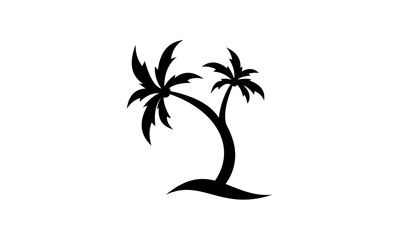 Fototapeta na wymiar silhouette of palm tree
