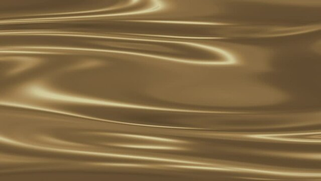 Glossy liquid shape of golden metallic effect background. 3d render illustration. Motion graphic