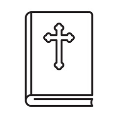 bible, death outline icon.
