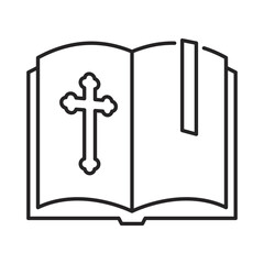 bible, death outline icon.