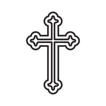 Cross, Christian Flat Icon