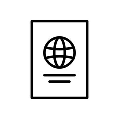 passport icon symbol vector template
