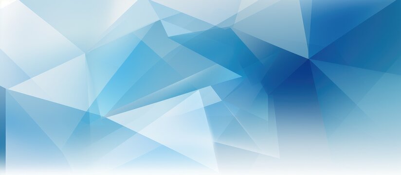 Abstract geometric background in white and blue for brochure design