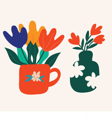 flower vase illustration, flower vase plant illustration,plant illustration