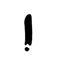 hand drawn exclamation mark silhouette