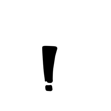 recommend clip art: hand drawn exclamation mark silhouette