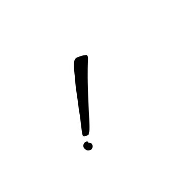 recommend clip art: hand drawn exclamation mark silhouette