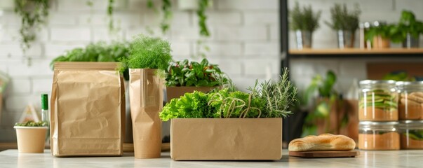 Sustainable eco-friendly packaging for food and products.
