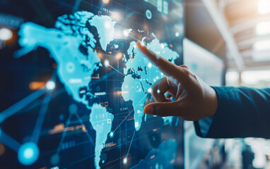 Global business internet network connection iot internet of things business intelligence concept