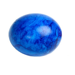 Blue easter egg colored on transparent background