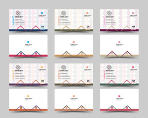 Double sided business card design, Unique business card design, Color variation business card design, Business card use for business and personal, Modern business card design, Visiting card.