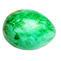 Green easter egg colored on transparent background