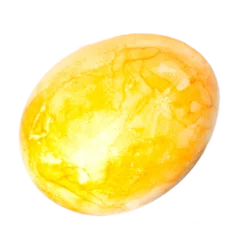 Foto auf Acrylglas Yellow easter egg colored on transparent background © MichaelJBerlin