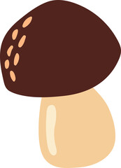 Cute hand drawn forest mushroom