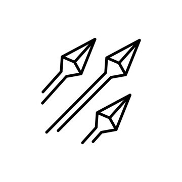 recommend clip art: Spear outline icons, minimalist vector illustration ,simple transparent graphic element .Isolated on white background
