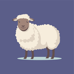 cute sheep vector flat illust...