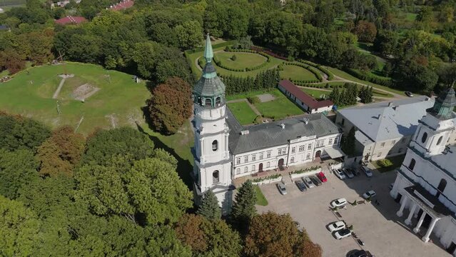 Beautiful Tower Basilica Chelm Aerial View Poland