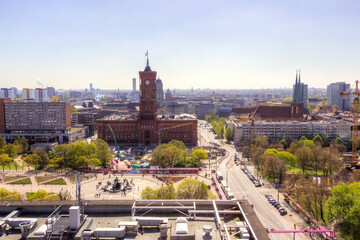 Rotes Rathaus Berlin - obrazy, fototapety, plakaty