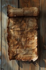 Old manuscript, parchment. text in Hebrew. ancient scroll. generative ai - obrazy, fototapety, plakaty