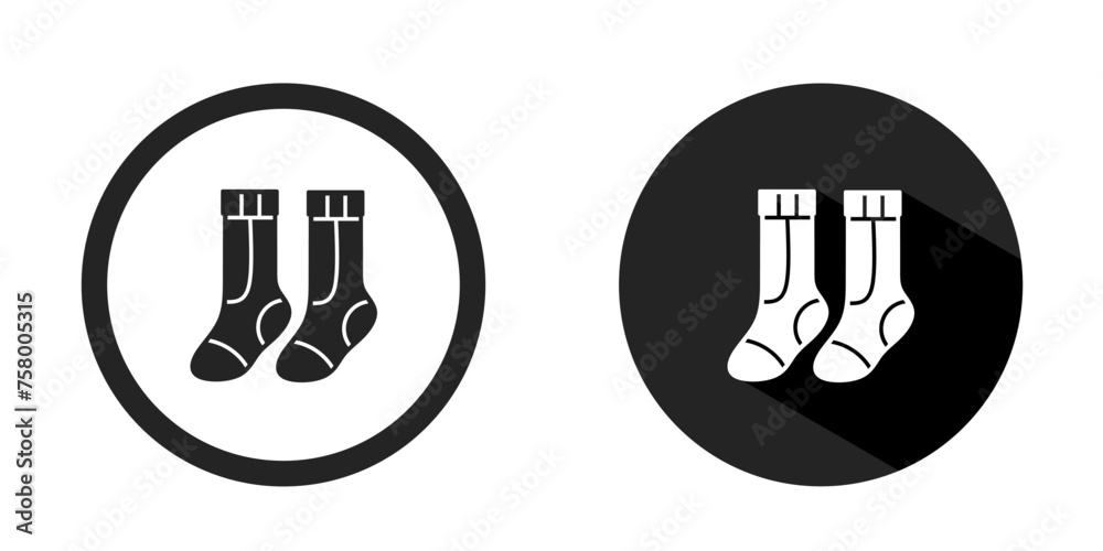 Wall mural sock logo. sock icon vector design black color. stock vector.